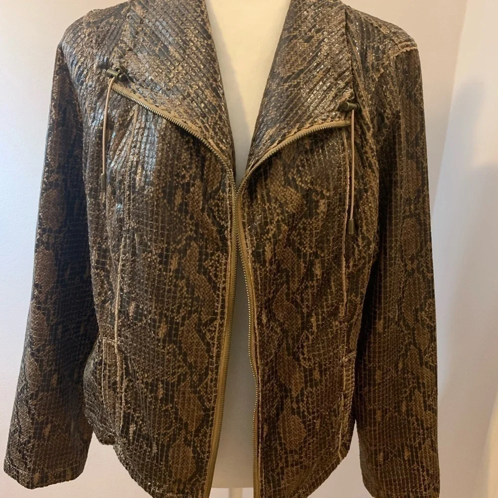 Ruby Rd snake skin classic jacket, size 12